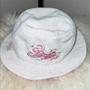 Charming Disney Princess White &  Pink Kids Terry Bucket Hat